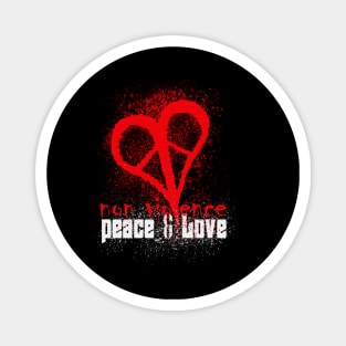 Non violence Peace and love Magnet